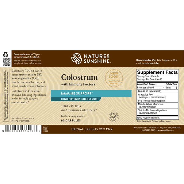 Colostrum w/Immune Factors (60 Caps)