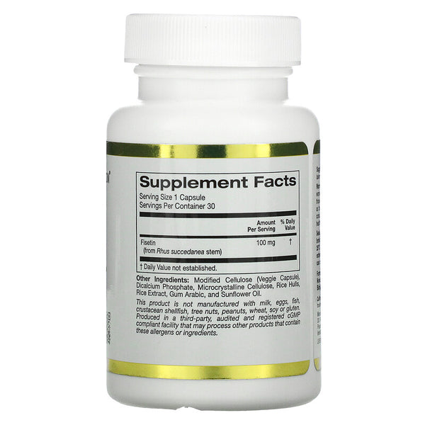 California Gold Nutrition, Fisetin with Novusetin, 100 mg, Veggie Capsules