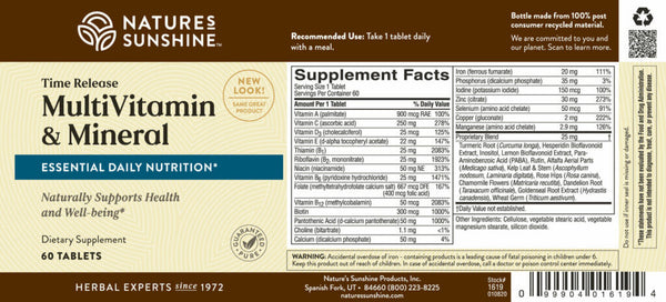Multiple Vitamin &  Mineral T/R (60 tabs)