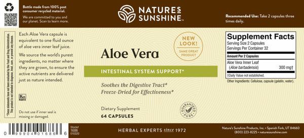 Aloe Vera-Freeze Dried (64 Caps)