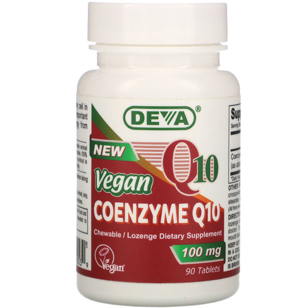 Deva, Vegan, Coenzyme Q10, 100 mg, 90 Tablets (Vegan)