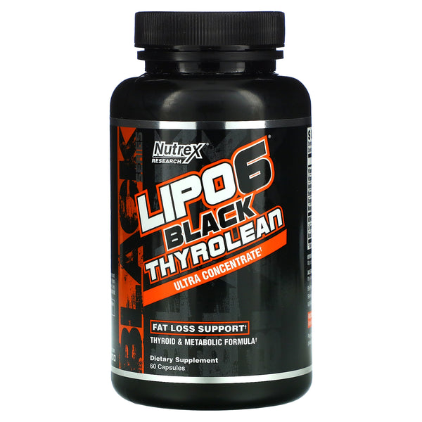 Nutrex Research, LIPO-6 Black Thyrolean, Fat Loss Support, 60 Capsules