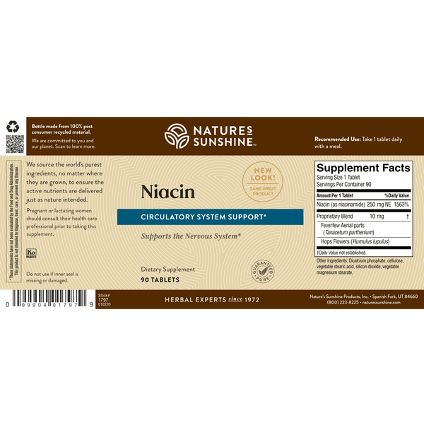 Niacin (250 mg) (90 tabs)*