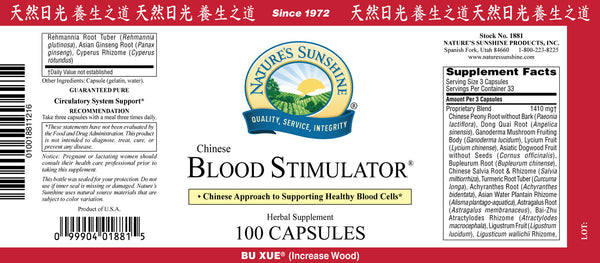 Blood Stimulator Chinese (100 Caps)