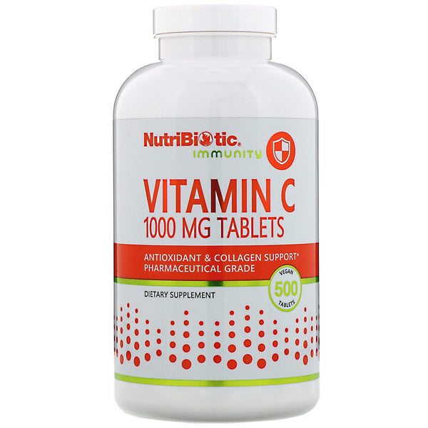NutriBiotic, Immunity, Vitamin C, 1,000 mg, 500 Vegan Tablets (Vegan)