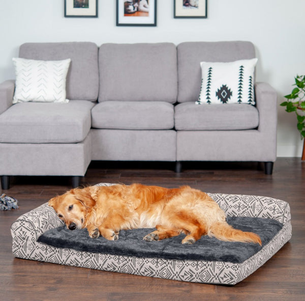 FurHaven Southwest Kilim Orthopedic Deluxe Chaise Dog & Cat Bed