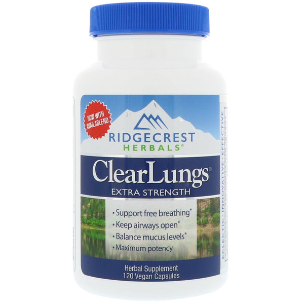 RidgeCrest Herbals, ClearLungs, Extra Strength, 120 Vegan Capsules (Vegan)
