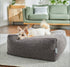 Frisco Sherpa Cube Pillow Cat & Dog Bed, Gray