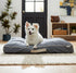 Frisco Chambray Pillow Dog Bed w/Removable Cover