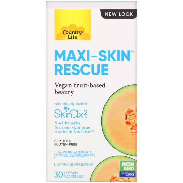 Country Life, Maxi-Skin Rescue, 30 Vegan Capsules (Vegan)