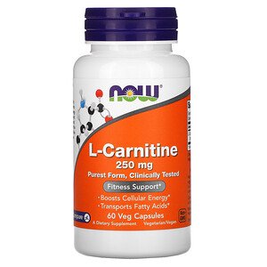 Now Foods, L-Carnitine, 250 mg, 60 Capsules