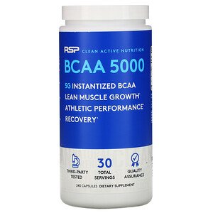 RSP Nutrition, BCAA 5000, Instantized BCAAs, 240 Capsules