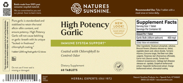 Garlic, High Potency, SynerPro (60 Tabs)