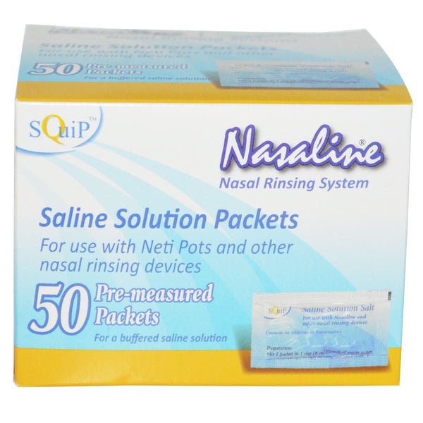 Squip, Saline Solution Salt, 50 Pre-Measured Packets