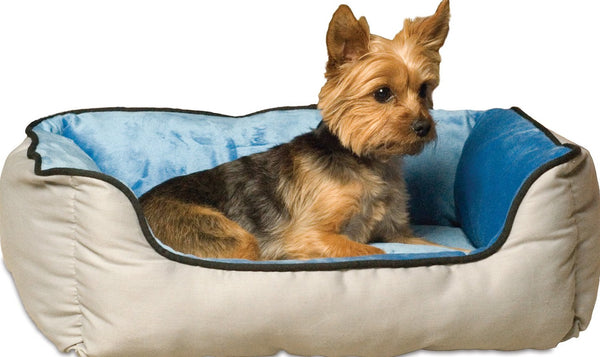 K&H Pet Products Self-Warming Two Tone Lounge Sleeper Bolster Cat & Dog Bed