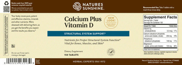 Calcium Plus Vitamin D (150 Tabs)