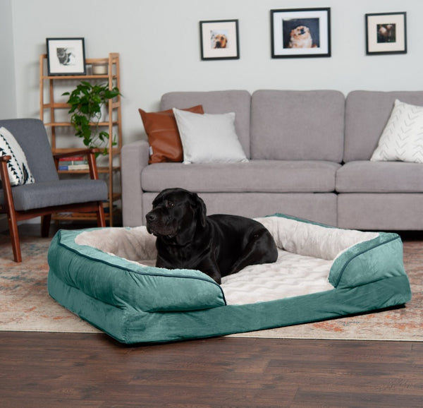 Perfect Comfort Velvet Waves Full Support Orthopedic Sofa Dog & Cat Bed