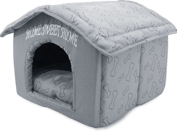 Best Pet Supplies Home Sweet Home Plush Covered Cat & Dog Bed