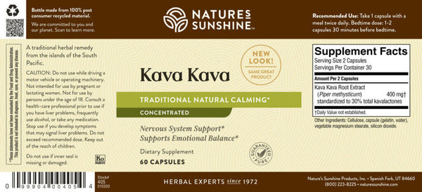 Kava Kava Concentrate  (60 caps)*