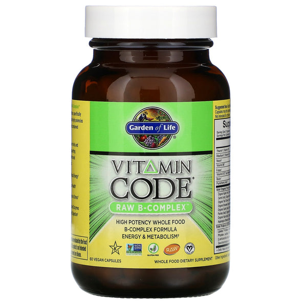 Garden of Life, Vitamin Code, RAW B-Complex, Vegan Capsules (Vegan)