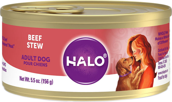 Halo Holistic Beef Stew Adult Canned Dog Food