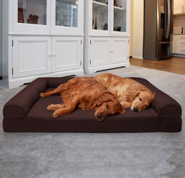 FurHaven Quilted Orthopedic Sofa Cat & Dog Bed w/ Removable Cover