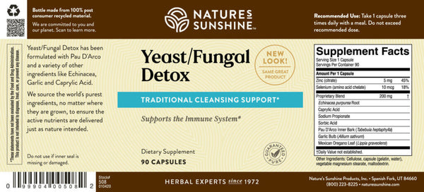 Yeast/Fungal Detox  (90 caps)