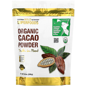 California Gold Nutrition, Superfoods, Organic Cacao Powder, 8.5 oz (240 g)