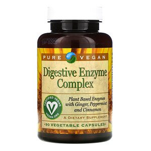 Pure Vegan, Digestive Enzyme Complex, 90 Vegetable Capsules