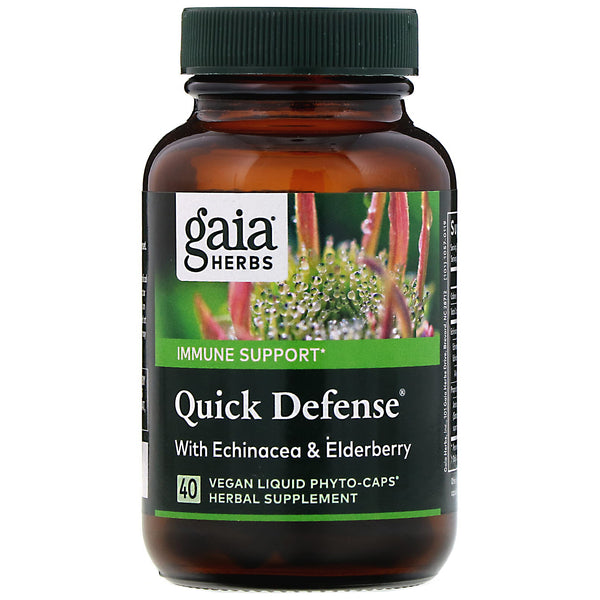 Gaia Herbs, Quick Defense, 40 Vegan Liquid Phyto-Caps (Vegan)