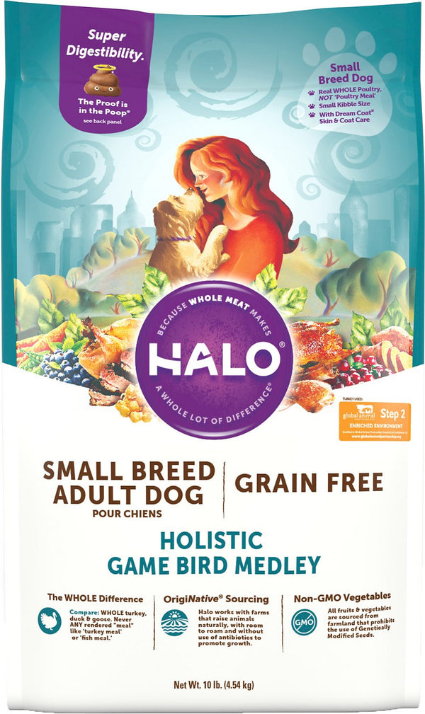 Halo Holistic Small Breed Grain-Free Game Bird Medley Dry Dog Food
