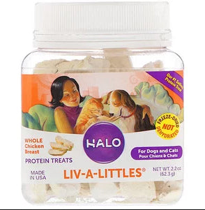 Halo, Liv-A-Littles, Protein Treats, 100% Whole Wild Salmon, For Dogs & Cats, 1.6 oz (45.3 g)