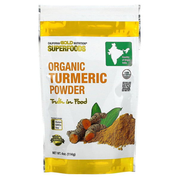 California Gold Nutrition, Superfoods, Organic Turmeric Powder, 4 oz (114 g)