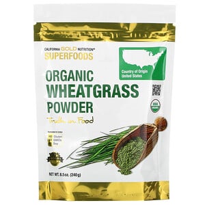 California Gold Nutrition, Superfoods, Organic Wheat Grass Powder, 8.5 oz (240 g)