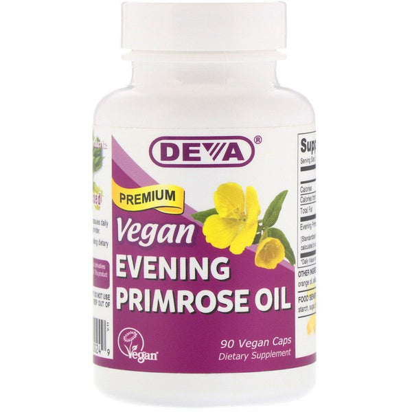 Deva, Vegan, Premium Evening Primrose Oil, 90 Vegan Caps (Vegan)