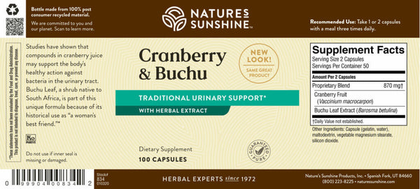 Cranberry & Buchu Concentrate (100 Caps)