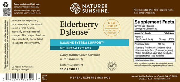 Elderberry D3fense (90 Capsules)