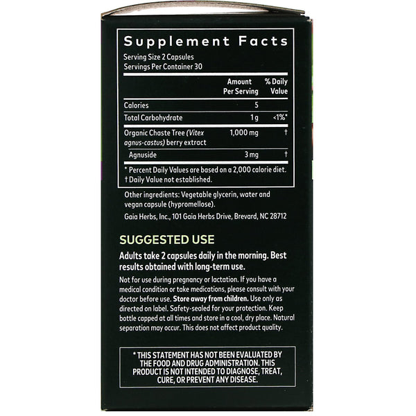 Gaia Herbs, Vitex Berry, 60 Vegan Liquid Phyto-Caps