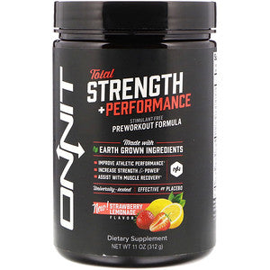 Onnit, Total Strength + Performance, Strawberry Lemonade Flavor, 11 oz (312 g)