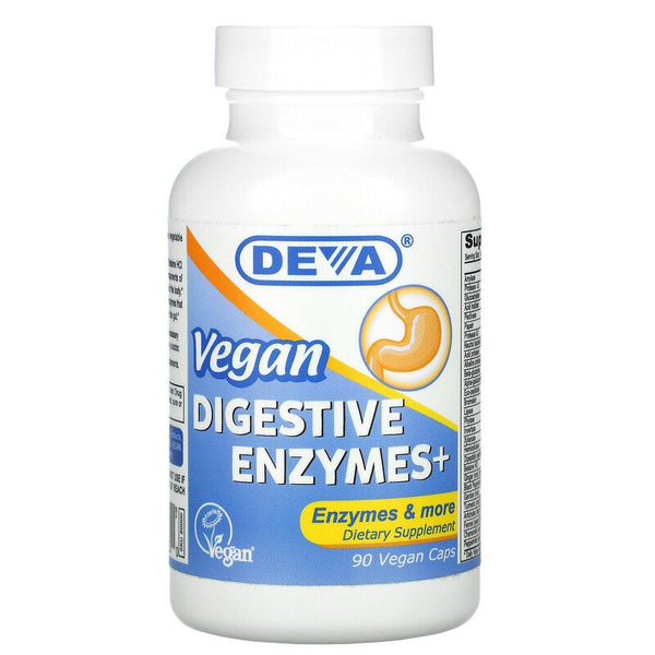 Deva, Vegan Digestive Enzymes+, 90 Vegan Caps (Vegan)