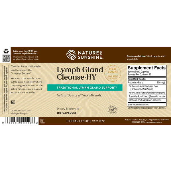 Lymph Gland Cleanse-HY  (100 caps)