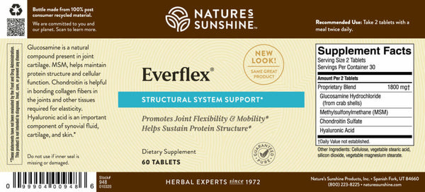 EverFlex® w/Hyaluronic Acid Joint Support (60 Tabs)