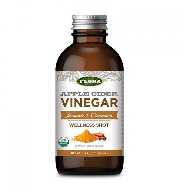 APPLE CIDER VINEGAR WELLNESS SHOT TURMERIC & CINNAMON (FLORA) 3.3 oz