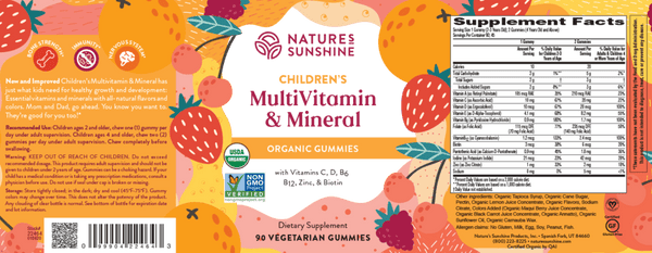 Children’s MultiVitamin  & Mineral—NEW (90 veg. gummies)
