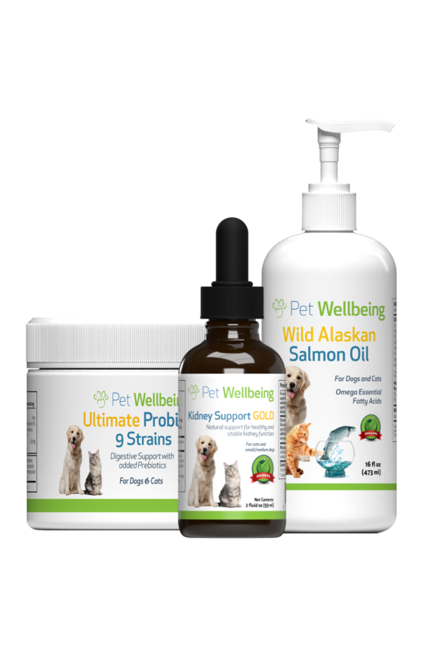 Value Pack Kidney Kit for dogs small size(1 Kidney Support Gold+ 1 Probiotic+ Alaskan Salmon Oil)(Free shipping over $50 Order)