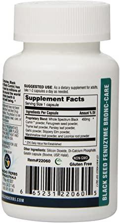 Black Seed FenuZyme - Bronc Care 60 Vegetarian Capsules