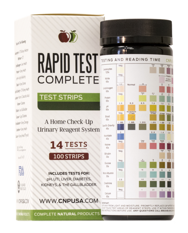 Rapid Test Complete – Urinalysis Test Strips 100ct UTI and pH Strips