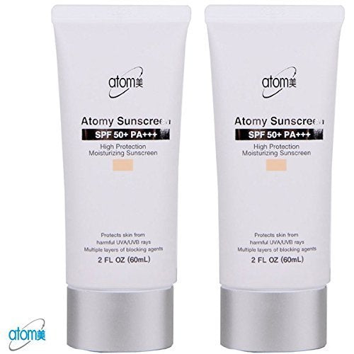 Atomy Sunscreen SPF 50 + Pa +++ Herb Skin Care Uv Sun Protection Beige 2 Pcs 1 Set