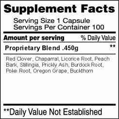 Blood Cleanser Phase II - 100 Capsules - 450 mg