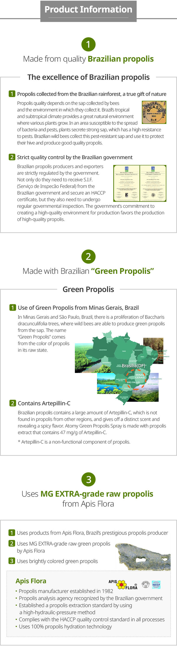 Green Propolis Spray (Dietery Supplement,Mint Flavour , 3-1 FL. OZ (30 mL) Spray Bottles  )